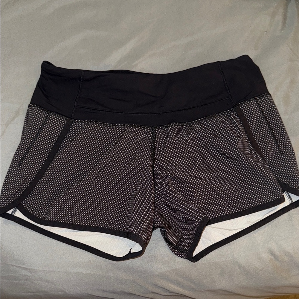 Lululemon Athletica Black and Gray Athletic Shorts
